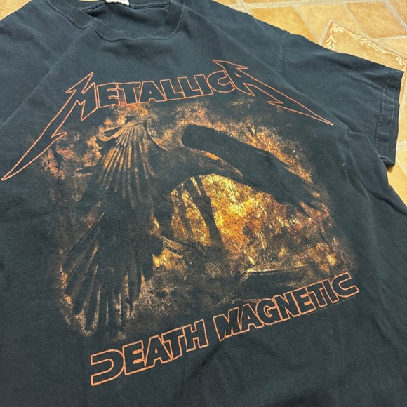 Y2K Metallica "Death Magnetic" Double-Sided Graphic Tee- Large - Picture 2 of 7